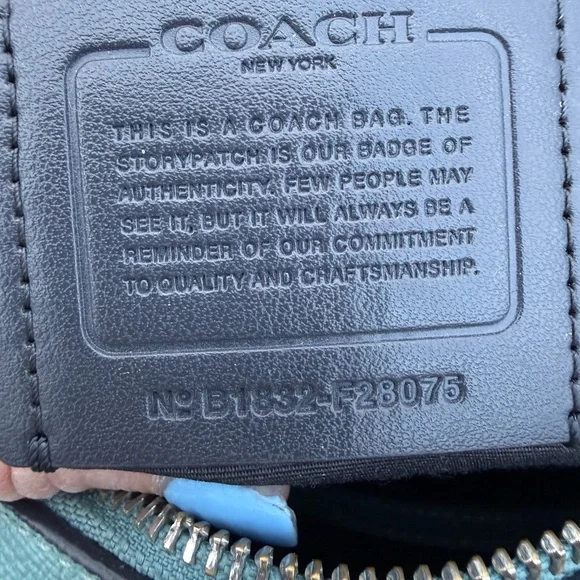 Coach Mini Bennett Satchel with Crossbody Strap, Blue/Teal EUC - Picture 4 of 8